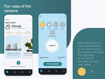 Smart home app | Fun Uses of Motion Sensor app branding design graphic design ios minimal typography ui ux web