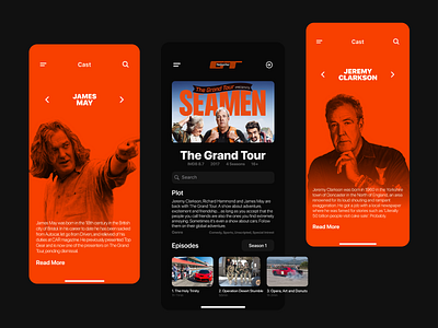 The Grand tour android app app ui design ios ios app ios ui iphonex minimal mobile mobile design mobile ui tv app ui ui ux uidesign uiux ux web web design