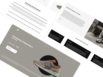 Sneaker Landing flat frontend landing minimal product landing sneaker uiux web