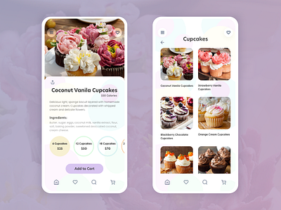 food order app cupcakes design food app ui ux
