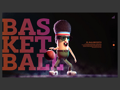 Concept website Basketball 3d art app branding illustration ui web