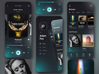 🎵 Music player app app design figma mobile app music app player playlist ui ux