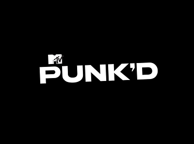 MTV PUNK'D branding design graphic design logo mtv punkd typography