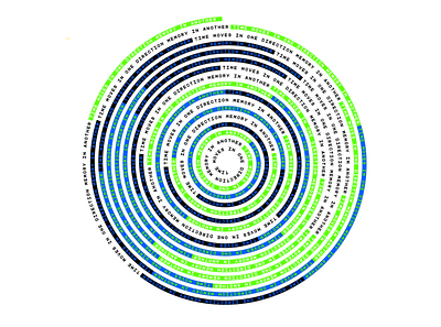 TIME MOVES IN ONE DIRECTION, MEMORY IN ANOTHER branding bryanlee design graphicdesign logo typography williamgibson