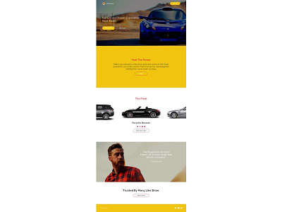 Exotic Car Rental Landing Page ui design ux design web landing page