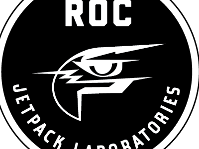 Roc Jet Pack Laboratories logo branding ilustration jet pack logo scifi technology