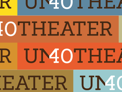 UMass Theater Dept's 40th season logo in progress branding logo theater theatre typography university