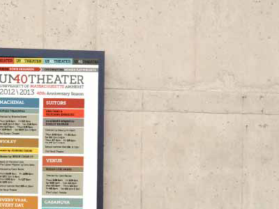 UMass outside signage branding color poster signage theater typography university