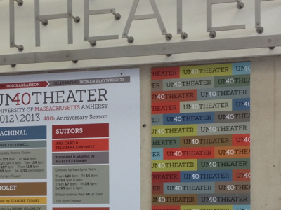 umass signage in situ branding color poster signage theater typography university
