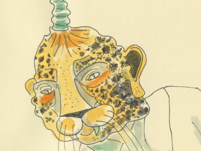 Screen Shot 2012 09 20 At 9.57.07 Am cat cheetah creature drawing god illustration monster tiger water color