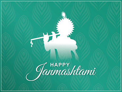 Janmashtami celebration design flat god illustration illustrator janmashtami krishna minimal typography vector