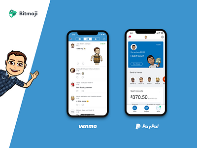 Bitmoji Kit Integration – Venmo & PayPal mobile app design mobile ui payment app snapchat