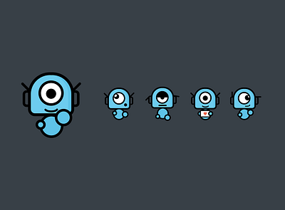 AI bot – emotions character design illustration vector illustration