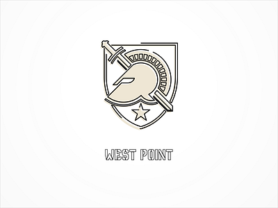 West Point logo line art college sports illustration vector
