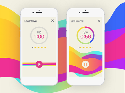 Timer app chuckmcquilkin design flat ui ux