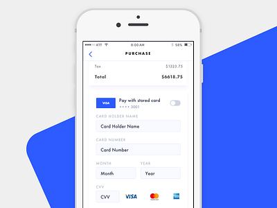 Credit Card Checkout Experiment app checkout chuckmcquilkin design payment ui ux