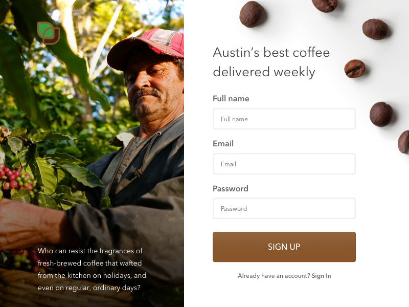 Sign-Up Form Experiment chuckmcquilkin web ux ui design