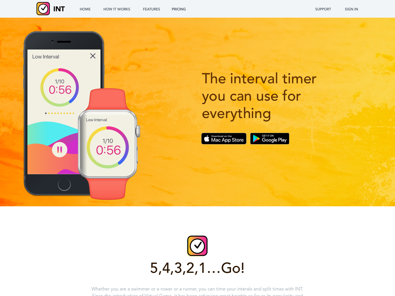 Landing Page for Timer App by InMotion Software on Dribbble