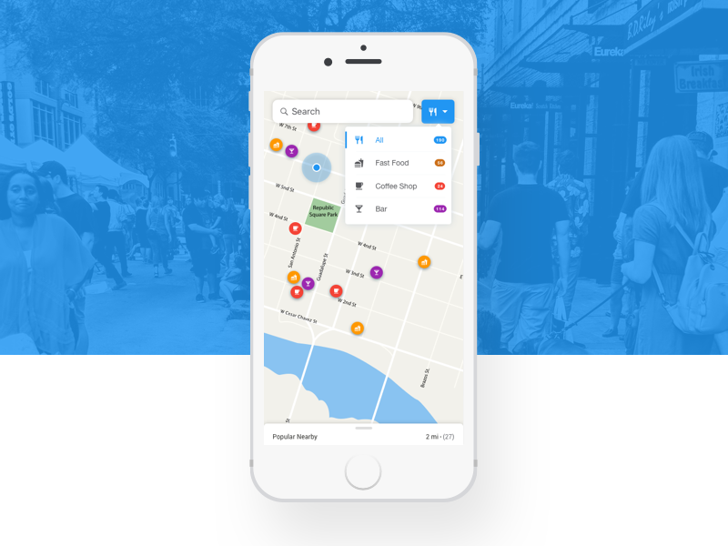 Map App chuckmcquilkin mobile app design mobile ui map ui map app design ui