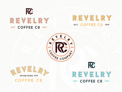 Revelry Coffee Co. Logos austin austin designer austin texas branding design designer icon logo monogram type typography typography design ui ux