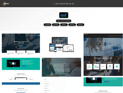 Medi2Data branding design flat minimal ui ux web website