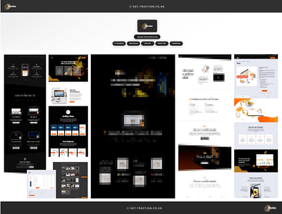 Get Traction app branding design flat logo minimal ui ux web website