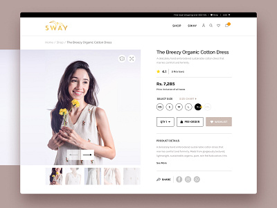 Ecommerce / Product Detail branding e commerce e shop fashion online shop product product detail page product page shipping shopping store ui ux web web design web interface website