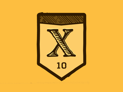 10 Years shield ten x