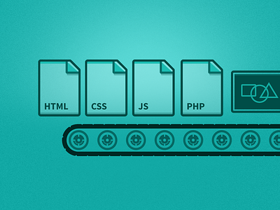 Producing the Web conveyor design html icon web