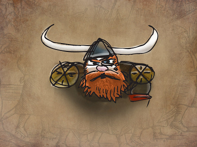 Viking horns illustration viking