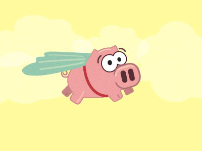 When Pigs Fly ... fly illustration pig