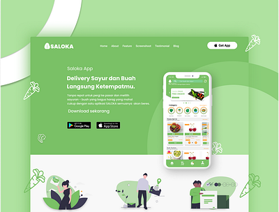 The Saloka Web Commerce ecommerce food food and fruits marketplace webdesign