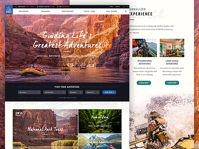 O.A.R.S. - Adventure Travel Outfitter 829 studios adventure creative grand canyon national parks rafting travel ui website