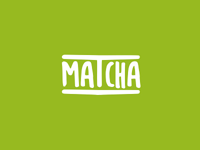 Matcha logo branding dailylogochallenge lettering logo logodesign matcha vector