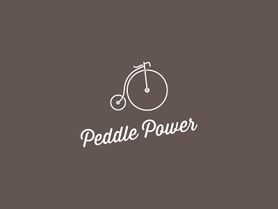 Peddle Power Logo bicycle bike dailylogo dailylogochallenge illustration logo logodesign peaddle power vector