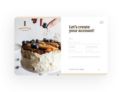 Log In Page bakery daily 100 challenge dailyui login page signup ui uidesign website