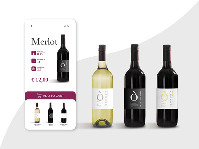 Wine App and Label app design graphic design label packaging packaging webdesign wine wine label