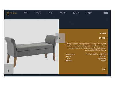 KHome - Online Store Web Design art design illustration minimal online shop online store service services ui ux web