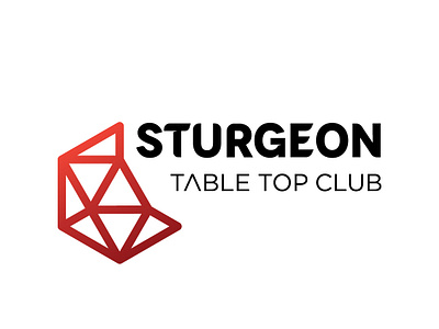 Sturgeon Table Top Club Logo brand identity branding branding design club game art logo logo design