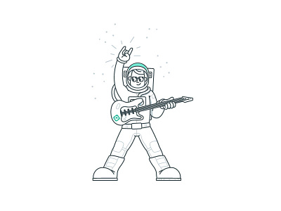 Rock Astronaut astronaut concept draw illustration music rock space