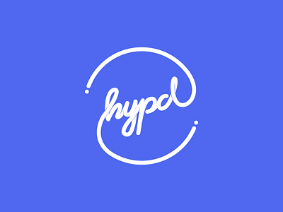 HYPD Logotype brand event fluid handwrite logo round stationary street