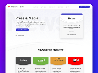 Treasure Data Press & Media Mock