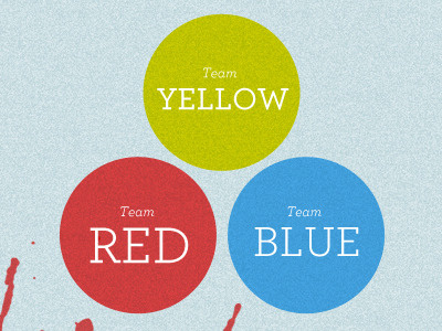 Team RYB blue circles colors green noise red sketchbook project