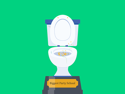 Award for the college that parties the most drinking gross party puke toilet vomit