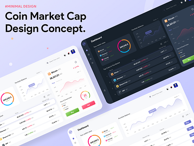 Coin Market Cap app crypto design minimal ux