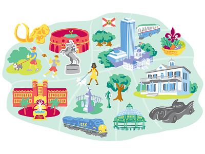 City Icons digital icon iconography icons illustration map map illustration vector vector illustration