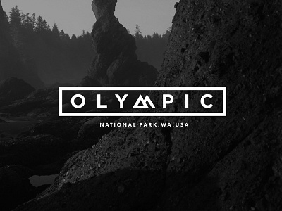 Olympic National Park brand branding design line logo mark mountain national outdoor outside park symbol