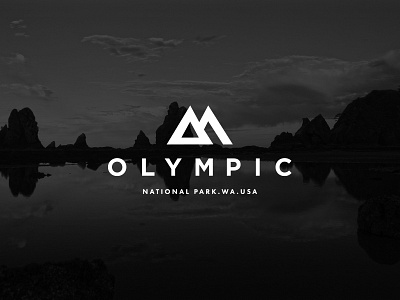 Olympic National Park brand design gotham hill logo mark mountain outdoors outside symbol type