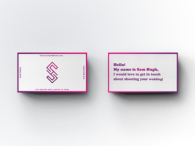 Business Card brand business card design gradient icon logo mark pink purple symbol white