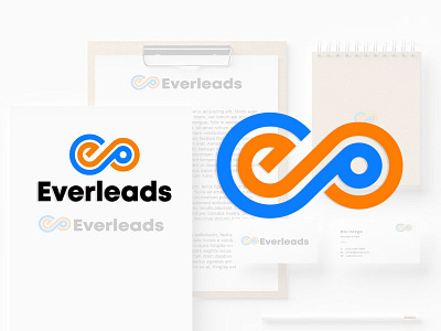 Everleads Logo branding design flat icon illustration logo minimal vector